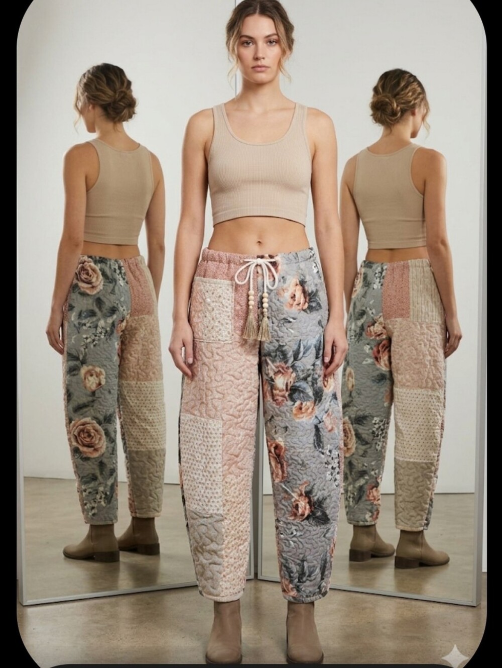 Upcycled Quilted Barrel Pants S-L Handmade Dont Throw It Out